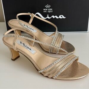 Nina Gerri Embellished Heel NWT